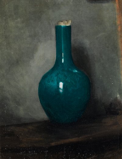 Vaso blu su sfondo grigio, c.1885 da Albert de Belleroche