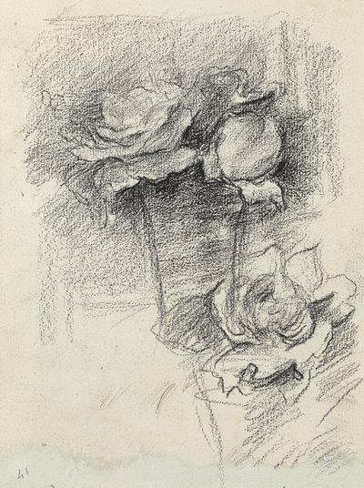 Natura morta di rose in un vaso, c.1890 da Albert de Belleroche