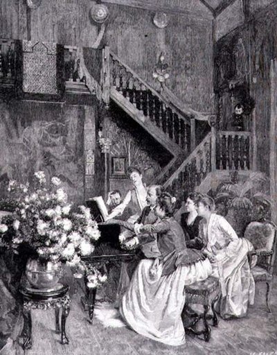 Studiare la musica (incisione) da Albert (after) Aublet
