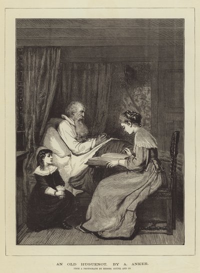 Un vecchio ugonotto da Albert Anker