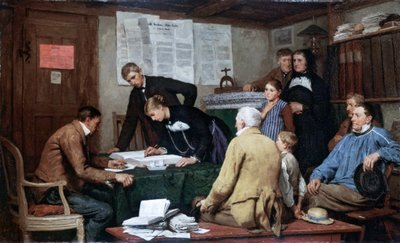 Matrimonio civile da Albert Anker