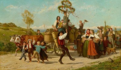 La festa della vendemmia. 1865 da Albert Anker
