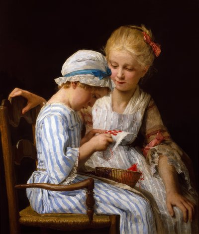 Le ricamatrici da Albert Anker