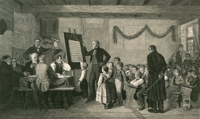 Esame di una scuola di villaggio da Albert Anker