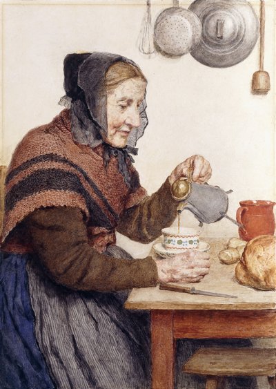 Nonna con caffè, 1904 da Albert Anker