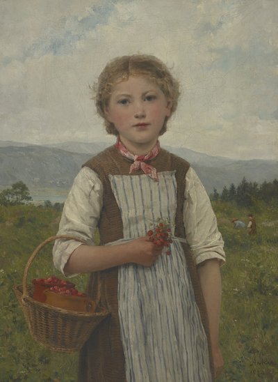 La Mariette alle fragole da Albert Anker