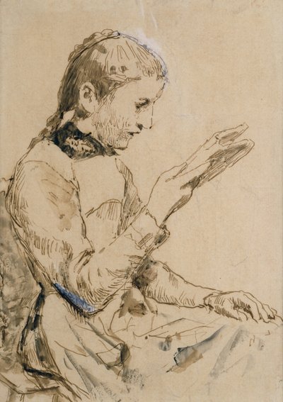 Ragazza che legge da Albert Anker