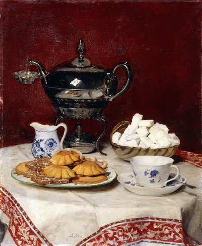 Natura morta: tè gustoso, 1897 da Albert Anker