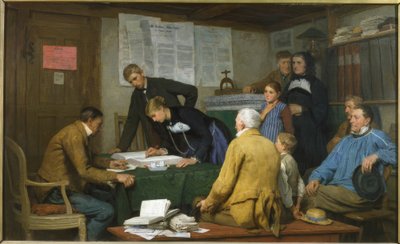 Il matrimonio civile da Albert Anker