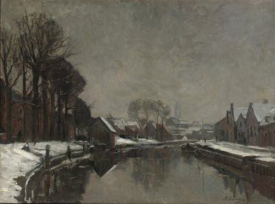 Una città belga in inverno da Albert Baertsoen