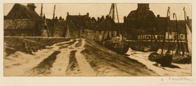 Il piccolo porto di Terneuzen alla sera da Albert Baertsoen