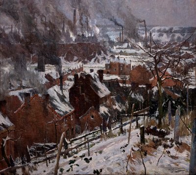 Paesaggio industriale sotto la neve da Albert Baertsoen