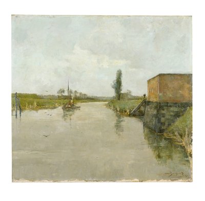 Il Fiume Schelda a Dendermonde da Albert Baertsoen