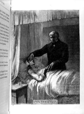 Jean Valjean chiude gli occhi di Fantine, illustrazione da 