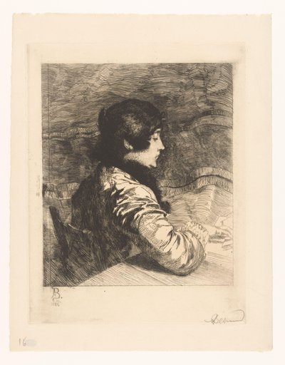 Ritratto di Charlotte Besnard da Albert Besnard (signed by artist)