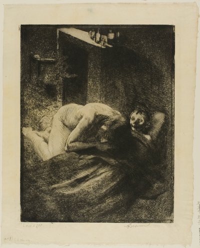 Misery, piatto nove di Woman da Albert Besnard