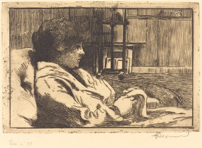 Donna che legge nello studio da Albert Besnard