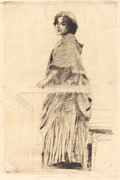 Donna con mantella da Albert Besnard
