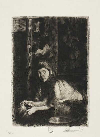 Donna con un vaso da Albert Besnard