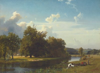 Paesaggio fluviale, Westfalia da Albert Bierstadt