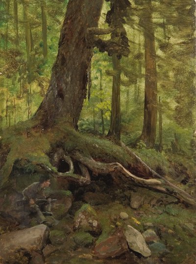 Cacciatore nelle White Mountains vicino a Glen House (particolare) da Albert Bierstadt
