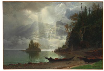Isola nel lago da Albert Bierstadt