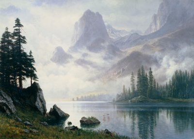 Montagna dalla nebbia da Albert Bierstadt