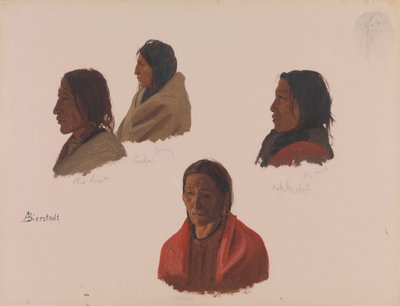Studi di capi indiani fatti a Fort Laramie, ca. 1859 da Albert Bierstadt