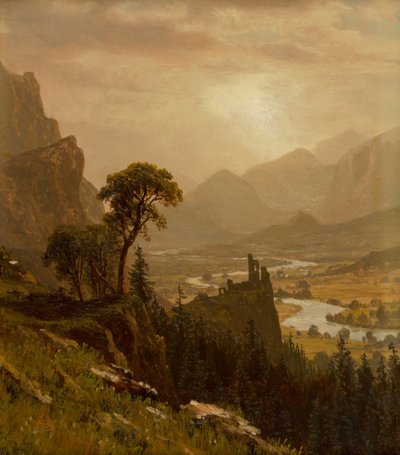 Tramonto in montagna da Albert Bierstadt