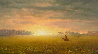 Tramonto sulle praterie, c.1861 da Albert Bierstadt