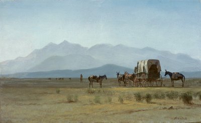 Carro del geometra nelle Montagne Rocciose da Albert Bierstadt