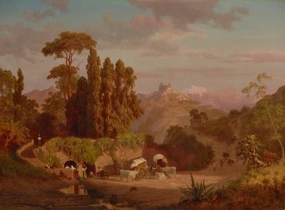 Veduta di Subiaco, Italia 1859 da Albert Bierstadt