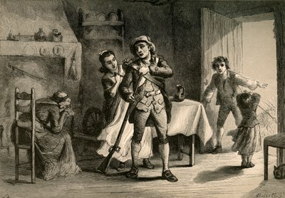 Un Minuteman che si prepara per la guerra, 1877 da Albert Bobbett