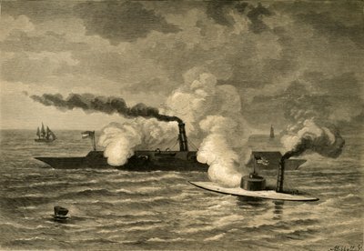 Attacco del Monitor sul Merrimack da Albert Bobbett