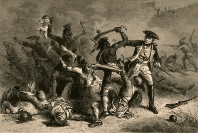 Montcalm cerca di fermare il massacro, 1877 da Albert Bobbett