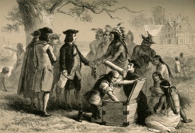 Il trattato di Penn con gli indiani, 1877 da Albert Bobbett