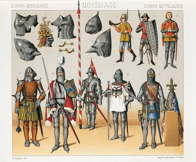 Illustrazione dai Costumi Storici di Auguste Racinet, Volume IV da Albert Charles August Racinet