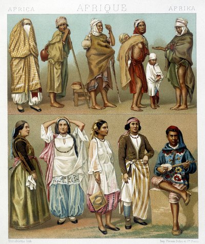 Illustrazione in "Le costume historique" di Racinet da Albert Charles August Racinet