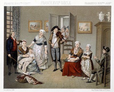 Musicisti che suonano per una famiglia all