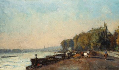 Sul ponte a Suresnes in autunno da Albert Charles Lebourg