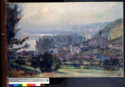Veduta di Vetheuil, Tramonto, 1897 da Albert Charles Lebourg