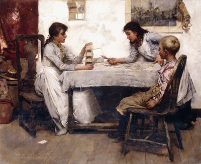 La casa di carte, 1888 da Albert Chevallier Tayler