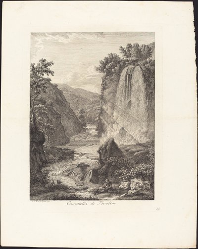 Cascatella di Tivoli da Albert Christoph Dies