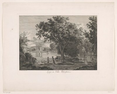 Veduta del lago presso Villa Borghese da Albert Christoph Dies