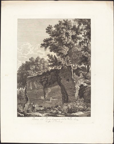 Rovine del Piano Superiore della Villa di Cassio a Tivoli da Albert Christoph Dies