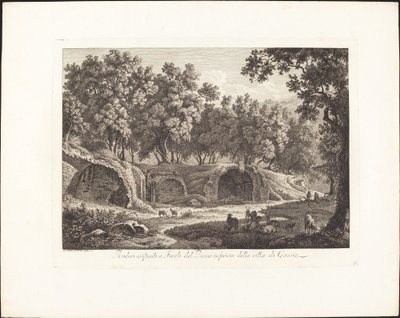Ruderi esistenti a Tivoli del piano inferiore della villa di Cassio da Albert Christoph Dies