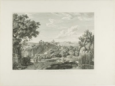 Vista del muro di cinta di Villa Borghese da Albert Christoph Dies