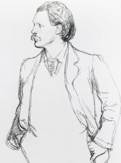 Ritratto di George Gissing, romanziere inglese da Albert Daniel Rutherston