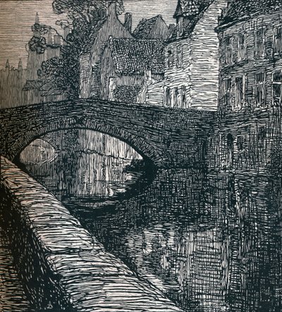 Bruges: Le Quai Vert, 1916-1917 da Albert Delstanche