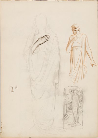 Aino Ackté come Alcestis, bozzetto da Albert Edelfelt